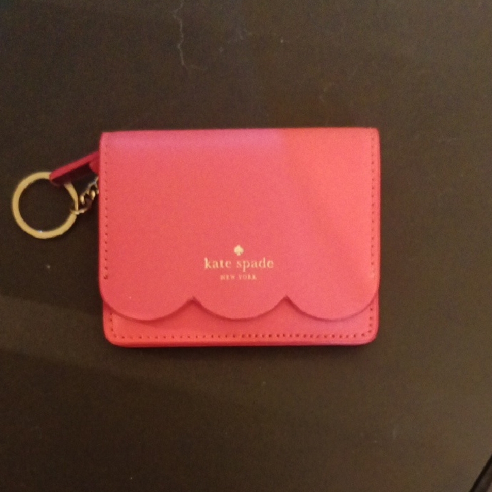 Kate Spade Pink Scalloped Card Holder